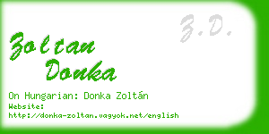 zoltan donka business card